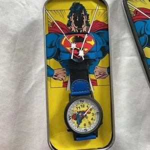 時計 70's vintage DC comics SUPERMAN wacth VINTAGE 1977 DC COMICS SUPERMAN WRISTWATCH DABS & CO SWISS